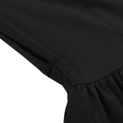 Schwarzes Retro-60er-Jahre-Kleid