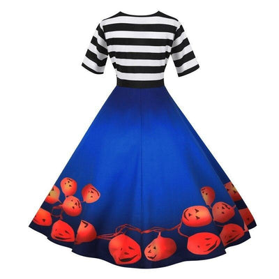 Blaues Halloween-Retro-Kleid