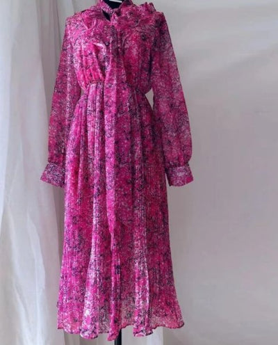 Lila Spitzen-Retro-Kleid