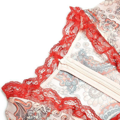 Rotes Vintage Spitzenkleid