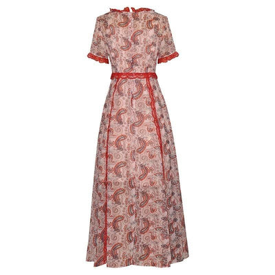 Rotes Vintage Spitzenkleid