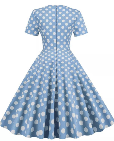 Vintage-Kleid im 50er-Jahre-Stil, Blau