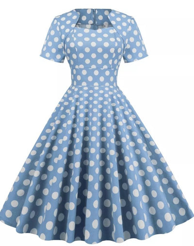 Vintage-Kleid im 50er-Jahre-Stil, Blau