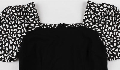 Schwarzes Vintage-Kleid im 50er-Jahre-Stil