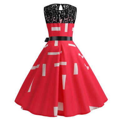 Rotes Vintage Trapezkleid