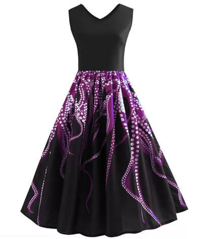 Vintage ärmelloses Trapezkleid