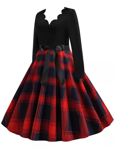 Herbstliches Vintage Tunikakleid