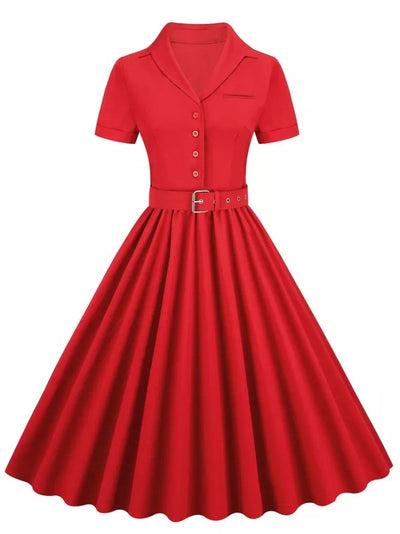 Vintage 1950 Rotes Kleid