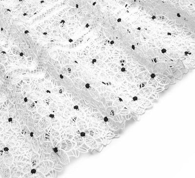 Vintage 40er Jahre Weißes Polka Dot Kleid