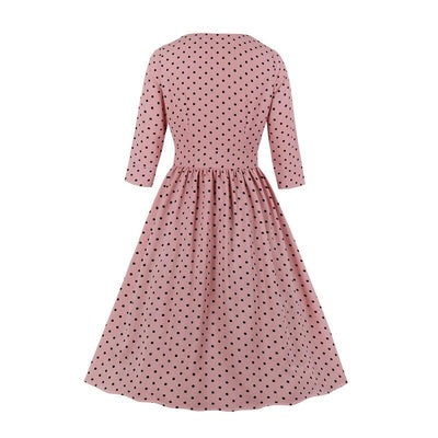 Vintage-Kleid aus den 1950er Jahren mit langen Ärmeln