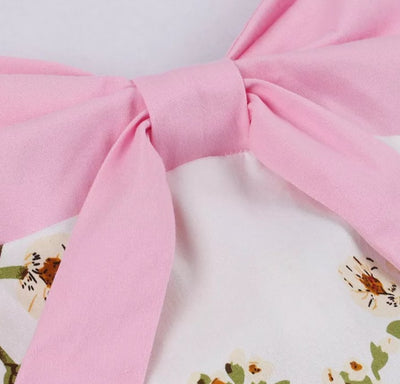 Rosa Vintage-Kleid aus den 1950er Jahren