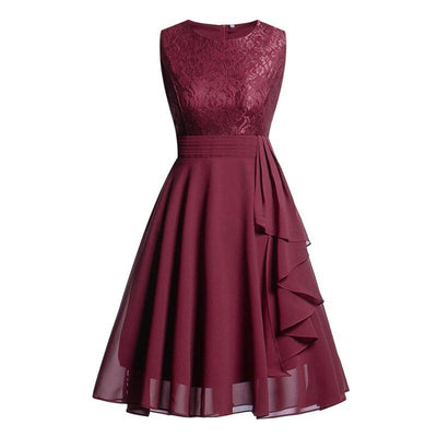 Vintage 50er Jahre Abendkleid Burgund
