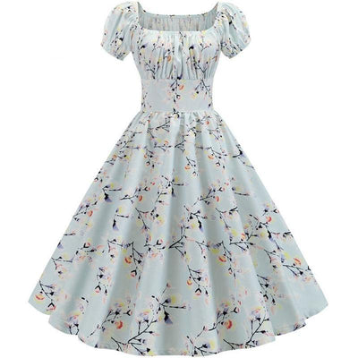 Vintage 60er Jahre Kleid blaue Blume