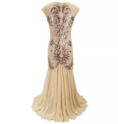 Vintage 1920er Jahre Art Deco Beige Kleid