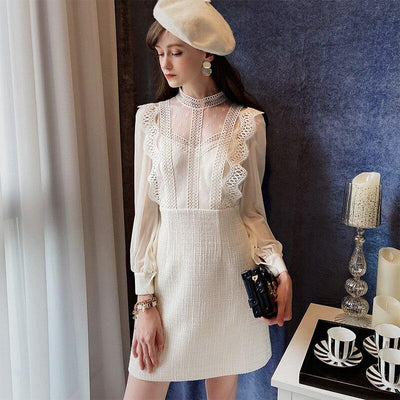 Vintage 1930er Jahre Kleid Beige