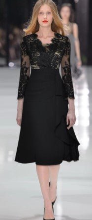 Vintage 40er Jahre Designerkleid Schwarz