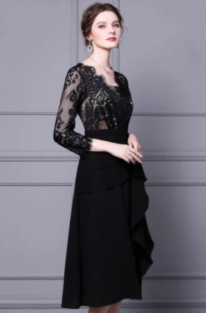 Vintage 40er Jahre Designerkleid Schwarz