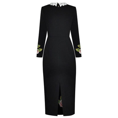 Große Rosen 1940er Jahre Vintage Kleid