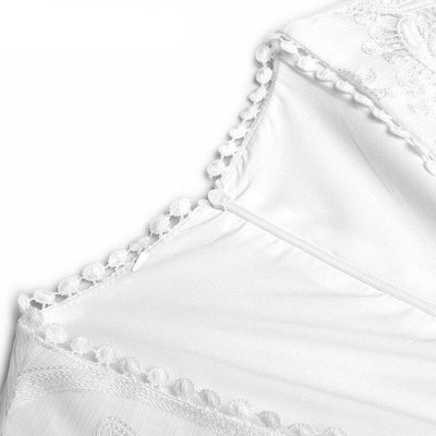 Weißes Laternenkleid im 40er-Jahre-Stil