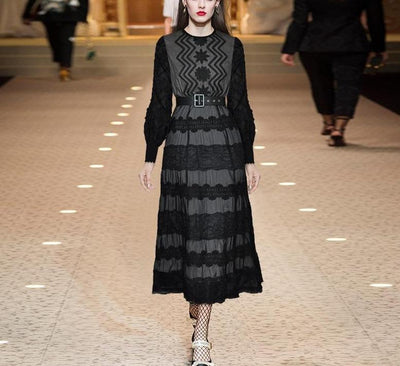 Vintage 40er Jahre Kleid mit Laternenärmeln