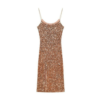 Vintage 1940er Jahre figurbetontes Khaki-Kleid