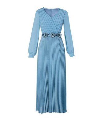 40er Jahre Vintage Kleid schlicht blau