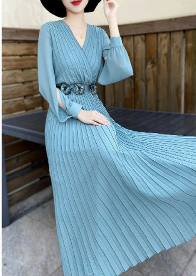 40er Jahre Vintage Kleid schlicht blau