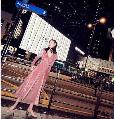 40er Jahre Vintage Kleid schlicht rosa