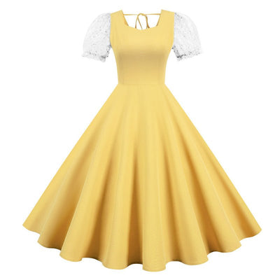 Gelbes 50er Jahre Vintage Kleid