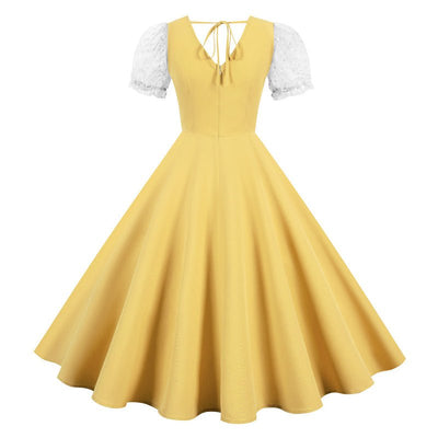 Gelbes 50er Jahre Vintage Kleid