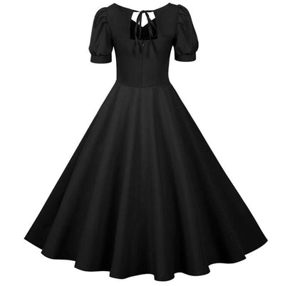 Schwarzes 50er Jahre Vintage Kleid