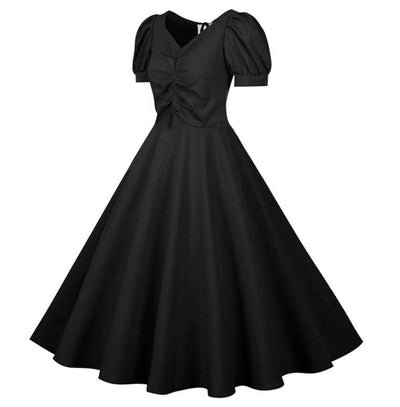 Schwarzes 50er Jahre Vintage Kleid