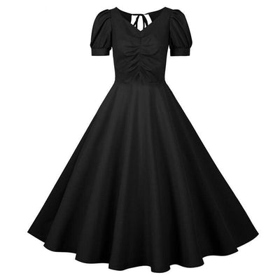 Schwarzes 50er Jahre Vintage Kleid