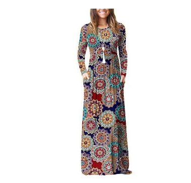 Langes Hippie-Kleid
