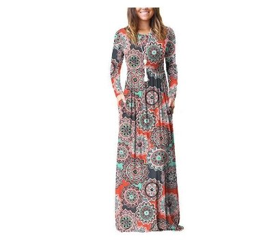 Winterliches schickes Hippie-Kleid
