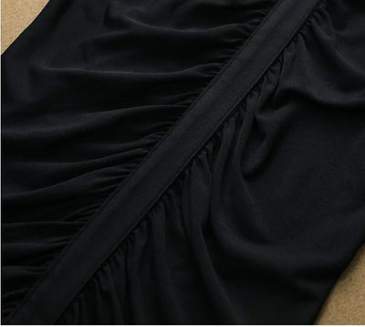 Schwarzes Vintage Herbst-Winterkleid