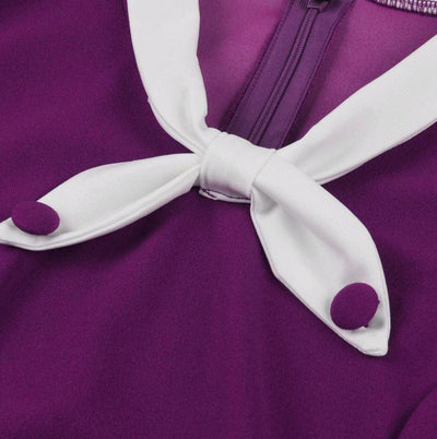 Lila Herbst Vintage Kleid