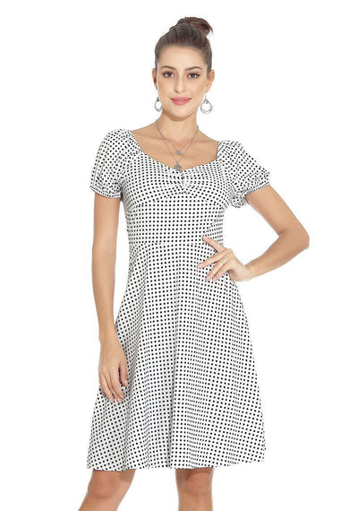 50er-Jahre-Polka-Dot-Kleid