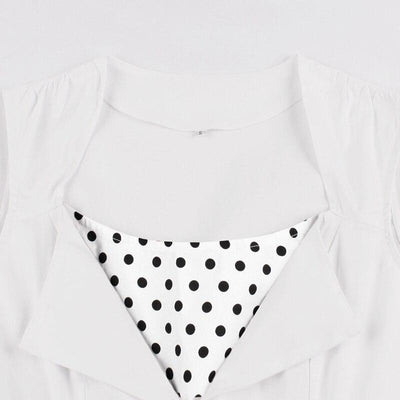 Vintage weißes Rockabilly-Kleid