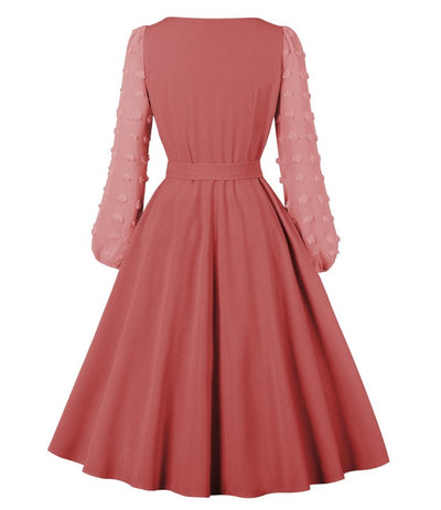 Vintage Boho Rosa Kleid
