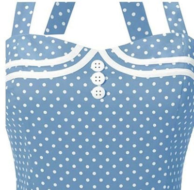 Vintage Boogie Woogie Kleid Blau