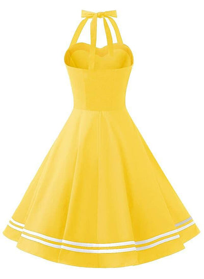 Gelbes Boogie Woogie Vintage Kleid