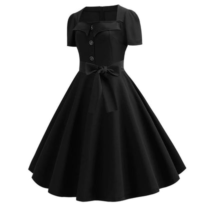 Vintage Boogie Woogie Kleid Schwarz