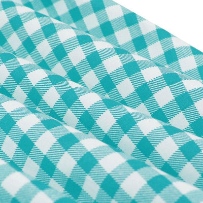 Türkisfarbenes Karo-Vintage-Kleid