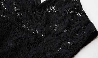 Schwarzes Vintage-Zeremonienkleid