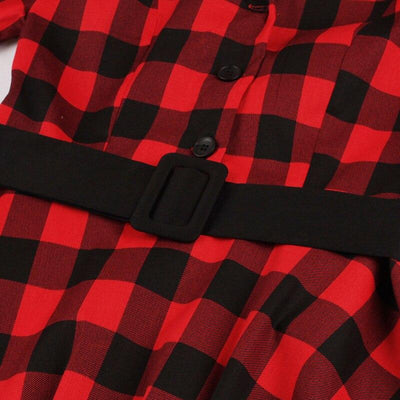 Vintage kariertes Hemdkleid