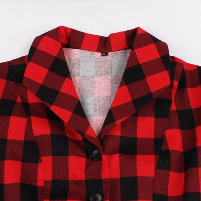 Vintage kariertes Hemdkleid