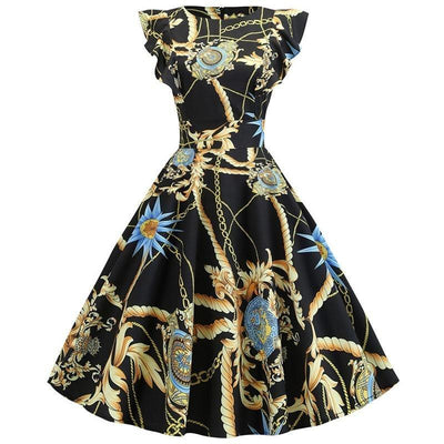 Auffälliges Vintage-Chic-Retro-Kleid