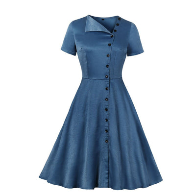 Vintage-Kleid mit U-Boot-Ausschnitt