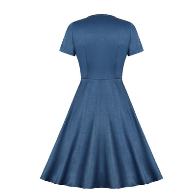 Vintage-Kleid mit U-Boot-Ausschnitt